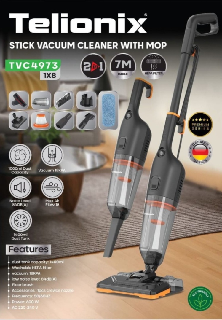 جاروبرقی عصایی و زمین‌شوی تلیونیکس مدل TVC4973
