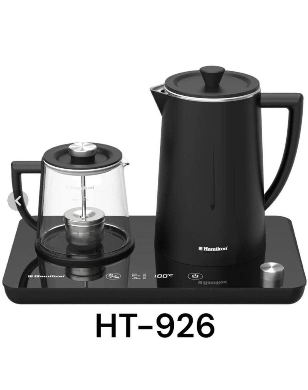 چای ساز دیجیتال همیلتون مدل HT926 ظرفیت ۱.۷ لیتر با کتری استیل ضد زنگ