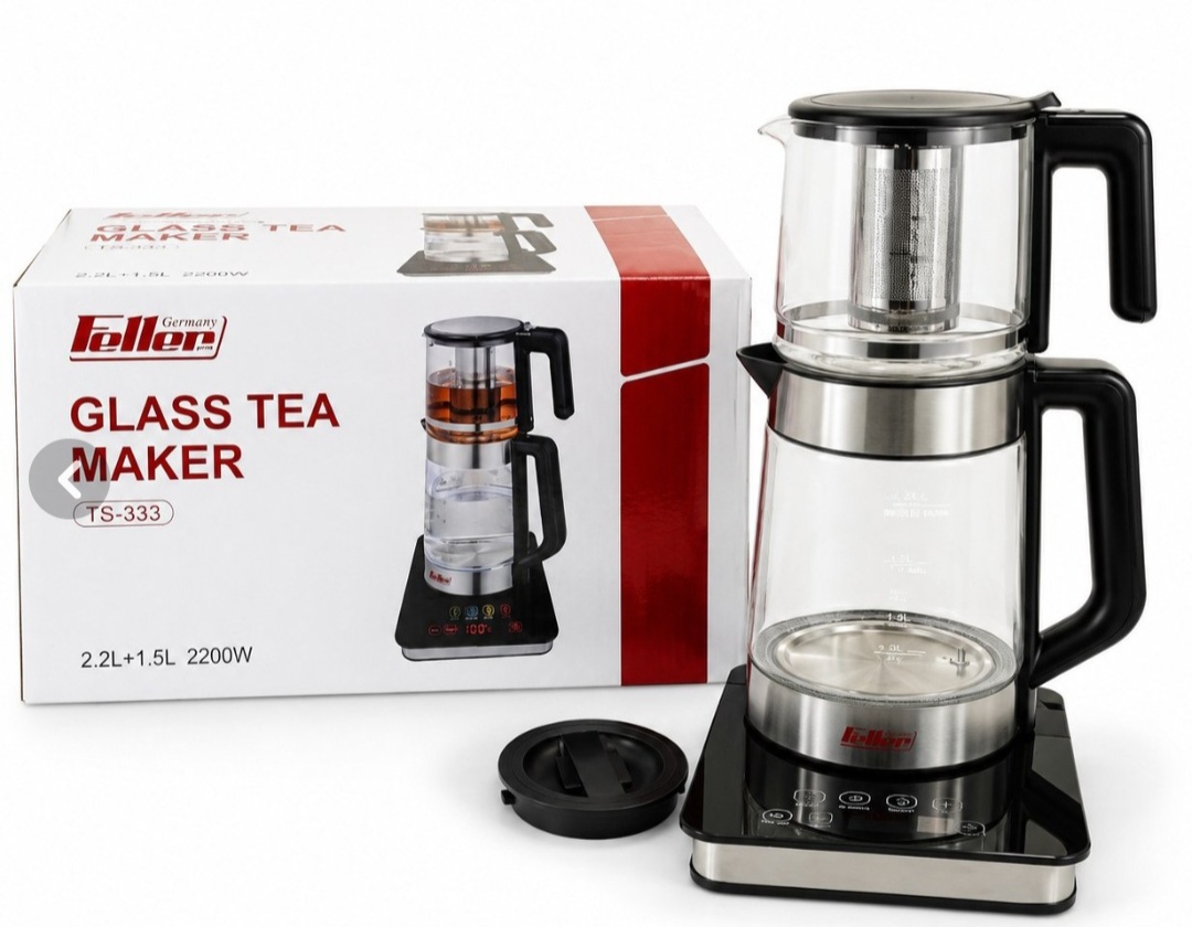 چای ساز فلر مدل TS-333 با ظرفیت ۲/۲ لیتر و قوری1/5لیتر